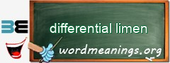 WordMeaning blackboard for differential limen